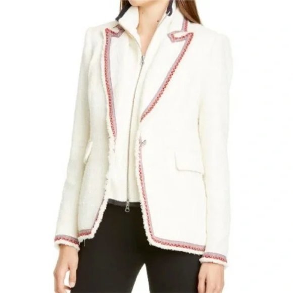 Veronica Beard Jackets & Blazers - Veronica Beard Cutaway Dickey Jacket‎ Blazer Ivory Size 14